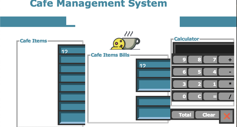 Cafe Management System UI Desktop Application | Tkinter | Python